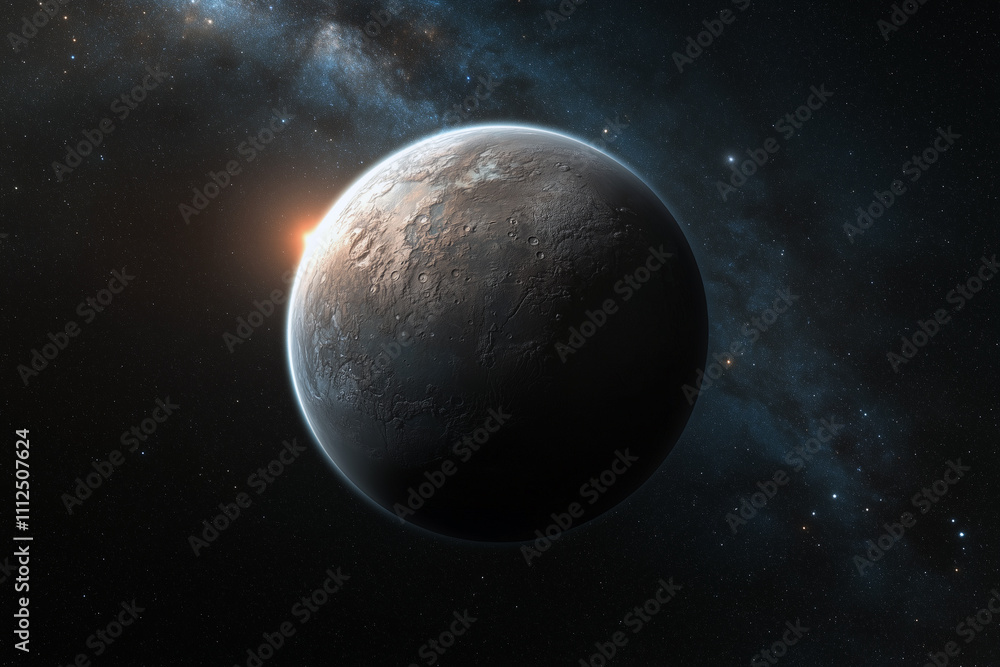 Exoplanète rocheuse vue de l'espace Exoplanète rocheuse vue de l'espace