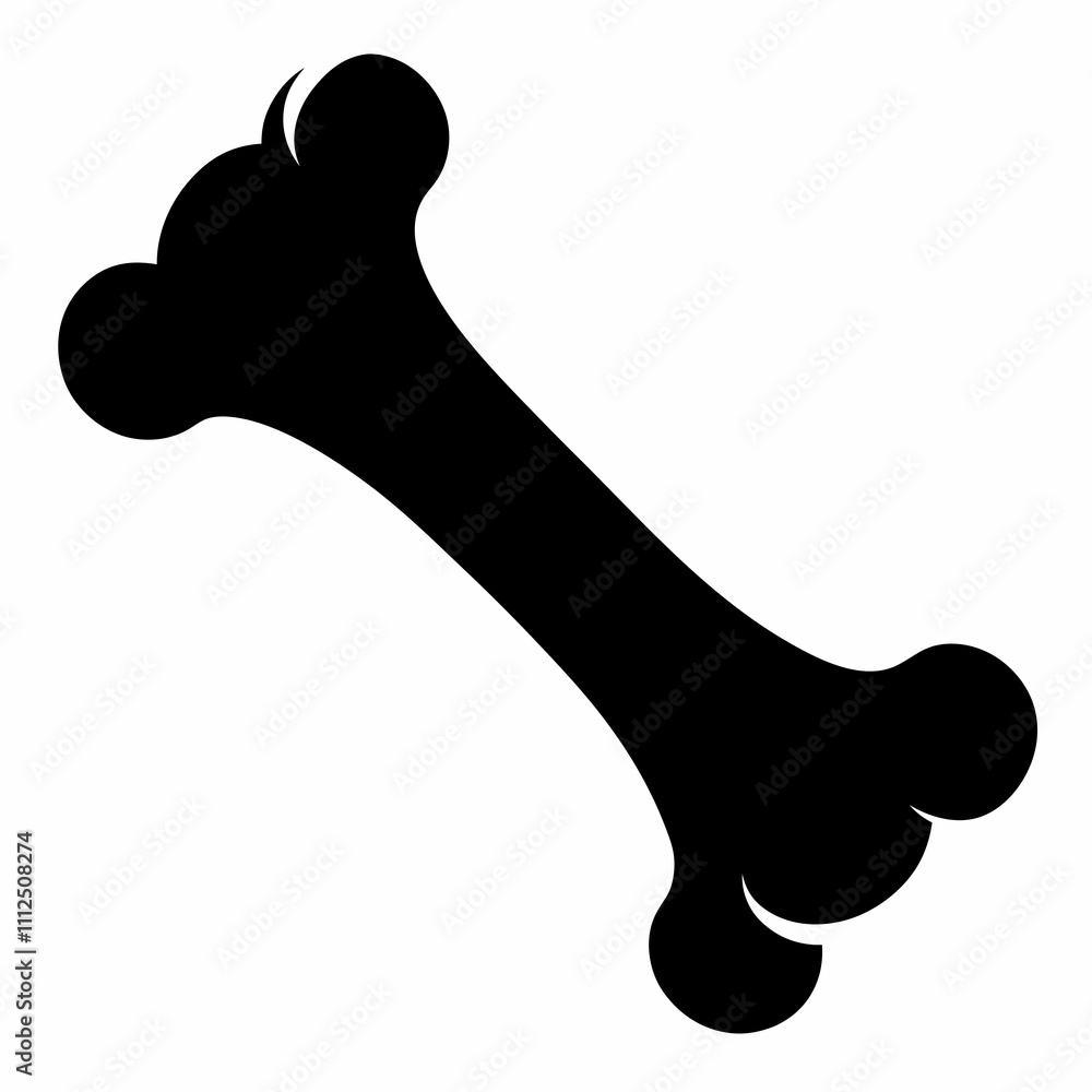 Fototapeta premium Bone Snap vector silhouette black design white background
