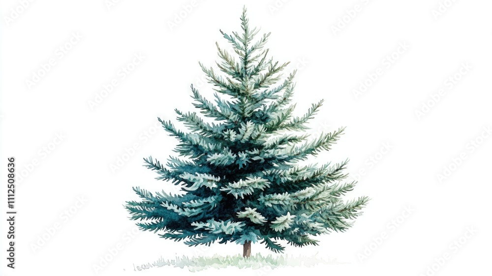 A beautiful watercolor painting of a Christmas tree A beautiful watercolor painting of a Christmas tree