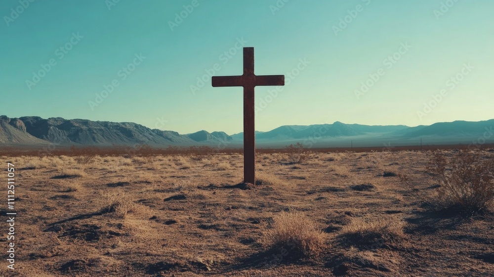 Desert Cross: A Symbol of Faith in the Vast Landscape Desert Cross: A Symbol of Faith in the Vast Landscape