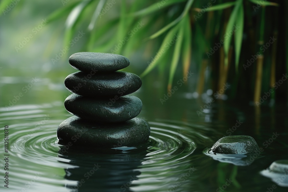 A pile of rocks submerged in a lake or sea A pile of rocks submerged in a lake or sea