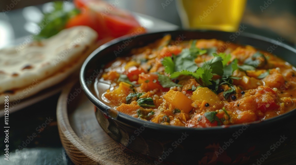 A bowl of food sitting on top of a wooden table, great for cafe or restaurant interior scenes A bowl of food sitting on top of a wooden table, great for cafe or restaurant interior scenes