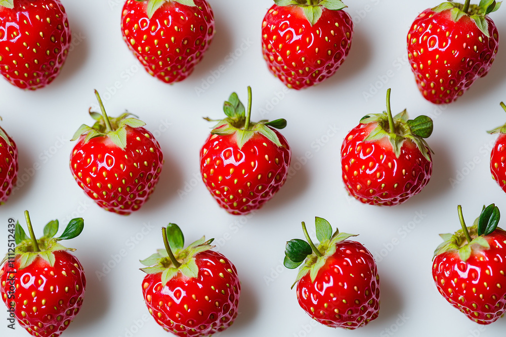 Random pattern strawberries isolated on white background, Seamless pattern red and juicy strawberry, Selective focus red and ripe berry. Random pattern strawberries isolated on white background, Seamless pattern red and juicy strawberry, Selective focus red and ripe berry.
