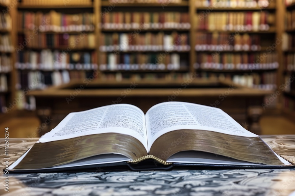 A book lying on a wooden table, great for education or office scenes A book lying on a wooden table, great for education or office scenes