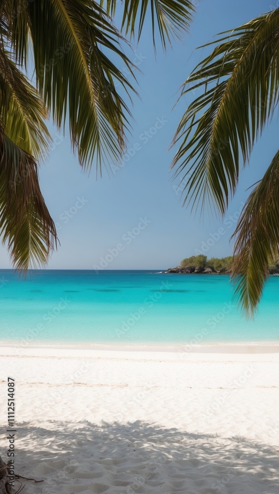 Serene Tropical Beach with Turquoise Waters Serene Tropical Beach with Turquoise Waters
