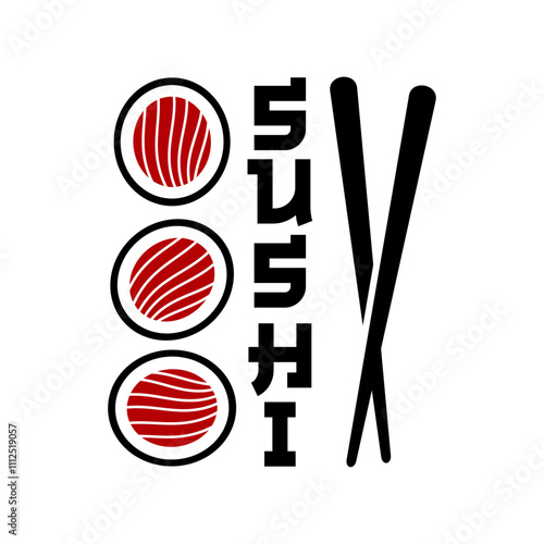Salmon sushi logo vector best quality