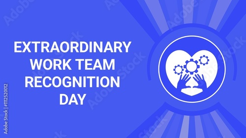Foto Extraordinary Work Team Recognition Day web banner design illustration