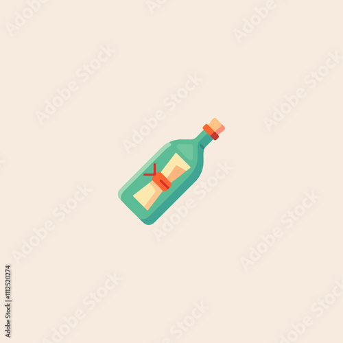 Message In A Bottle Vector design. 