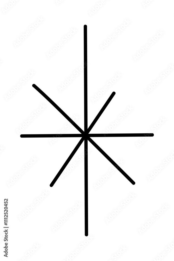 A six-pointed star that looks like a snowflake. Clip art doodle illustration. A six-pointed star that looks like a snowflake. Clip art doodle illustration.