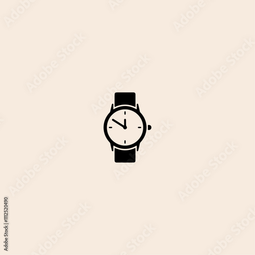 Watch icon, wristwatch icon, flat Vector design.