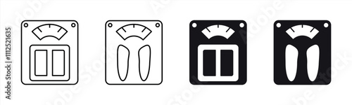 weight scales icon set. body scale icon. vector illustration