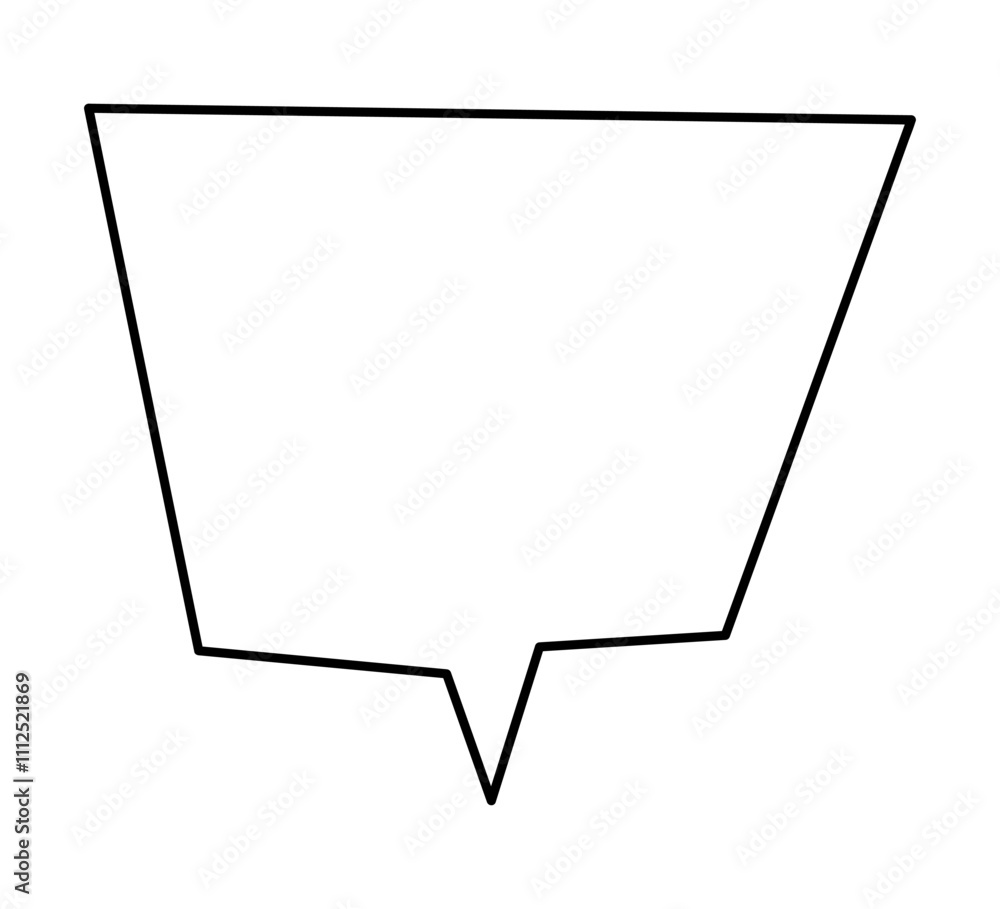 Speech bubble in the shape of a rectangular. Doodle clip art illustration. Speech bubble in the shape of a rectangular. Doodle clip art illustration.