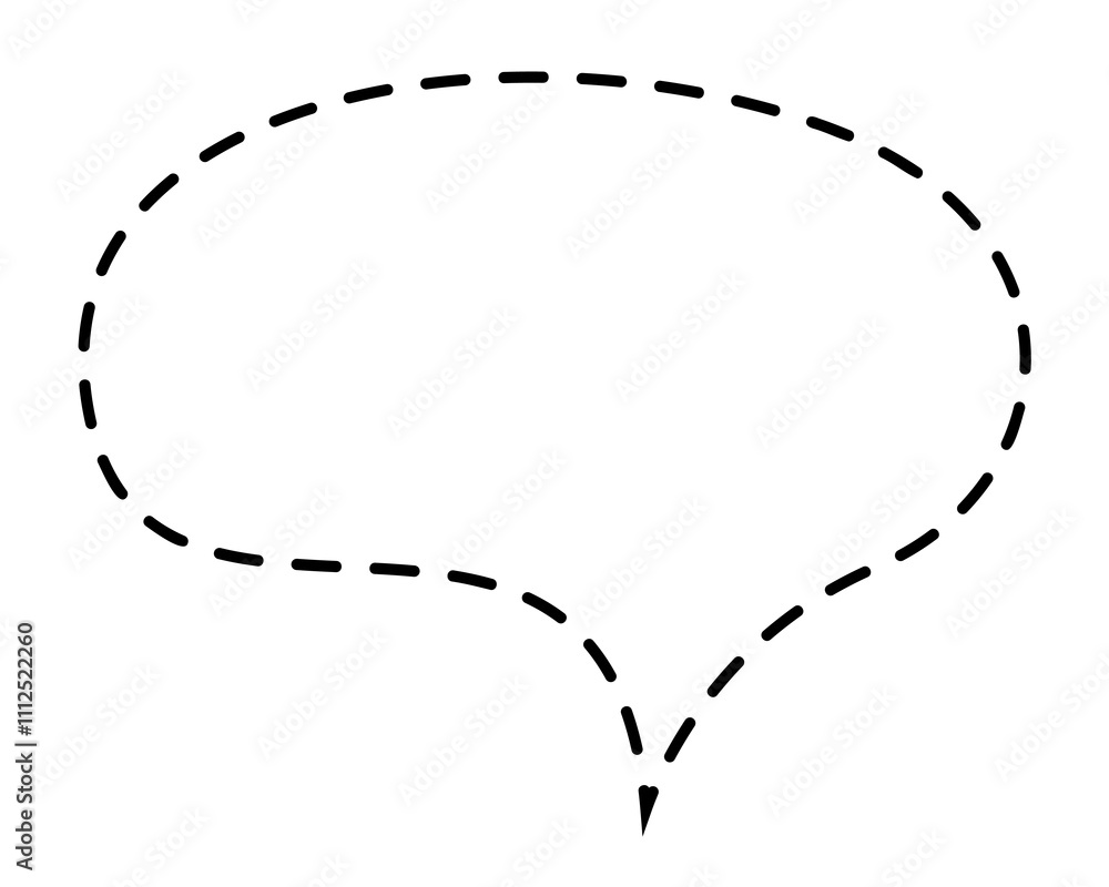Dotted oval shaped dialog box. Doodle clip art illustration. Dotted oval shaped dialog box. Doodle clip art illustration.