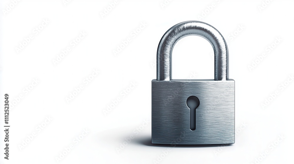 Gray Padlock for Security Protection Gray Padlock for Security Protection