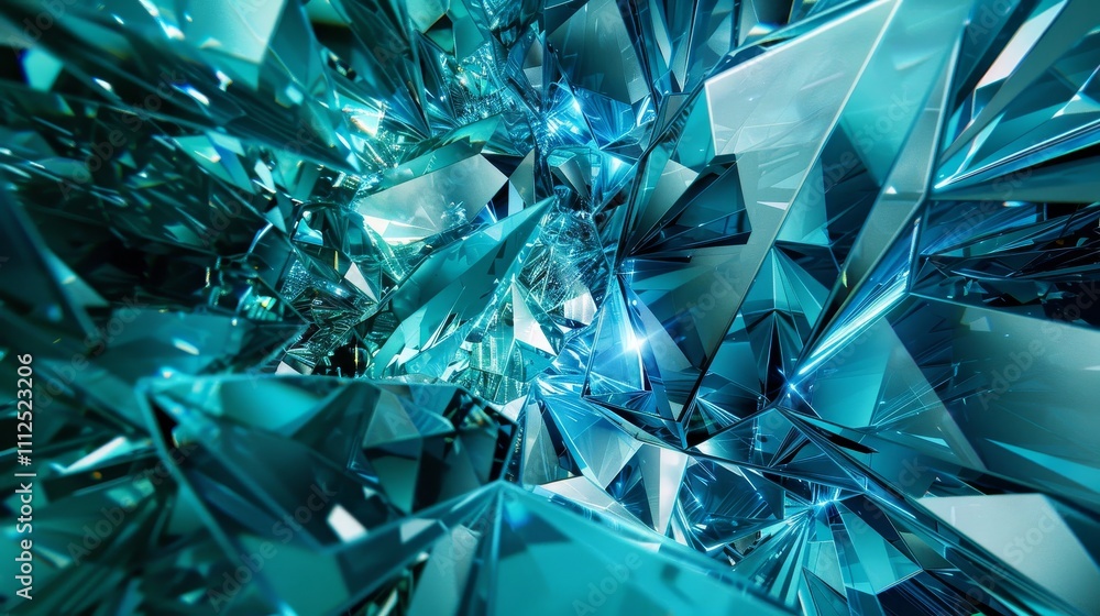 Captivating teal crystal tunnel with luxury sparkle, perfect for color and sophistication Captivating teal crystal tunnel with luxury sparkle, perfect for color and sophistication