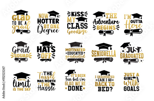 Graduation EPS File easy editing, T-shirt design