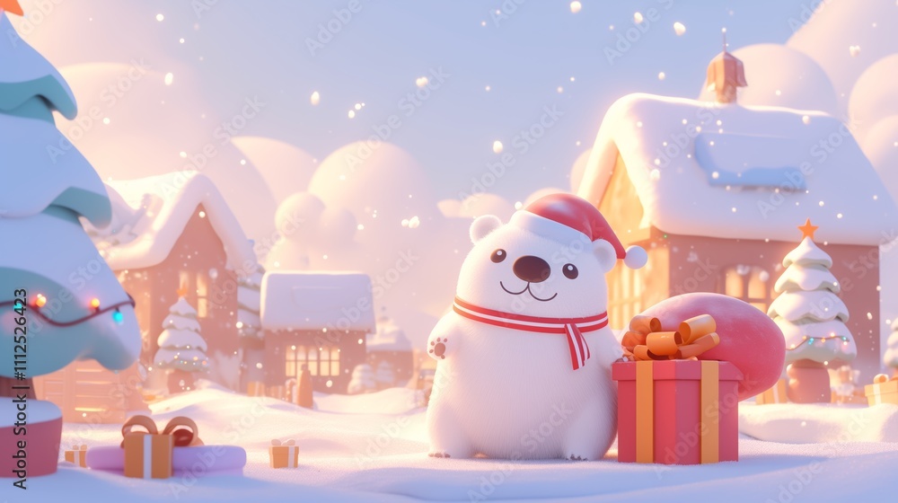 Playful Polar Bear Winter Fun Soft Ambient Light Playful Polar Bear Winter Fun Soft Ambient Light