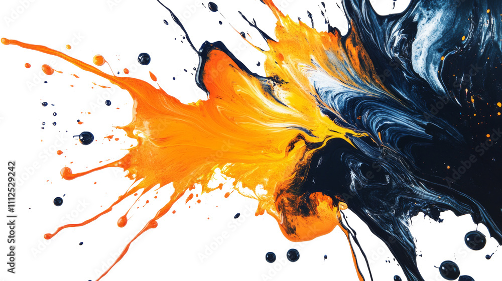Abstract explosion of liquid paint transparent background Abstract explosion of liquid paint transparent background