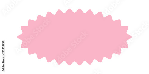 Starburst oval pink label design