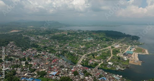 Beautiful landscape with the Islamic and Capital City of Lanao del Sur. Marawi City. Mindanao, Philippines. Cityscape. photo