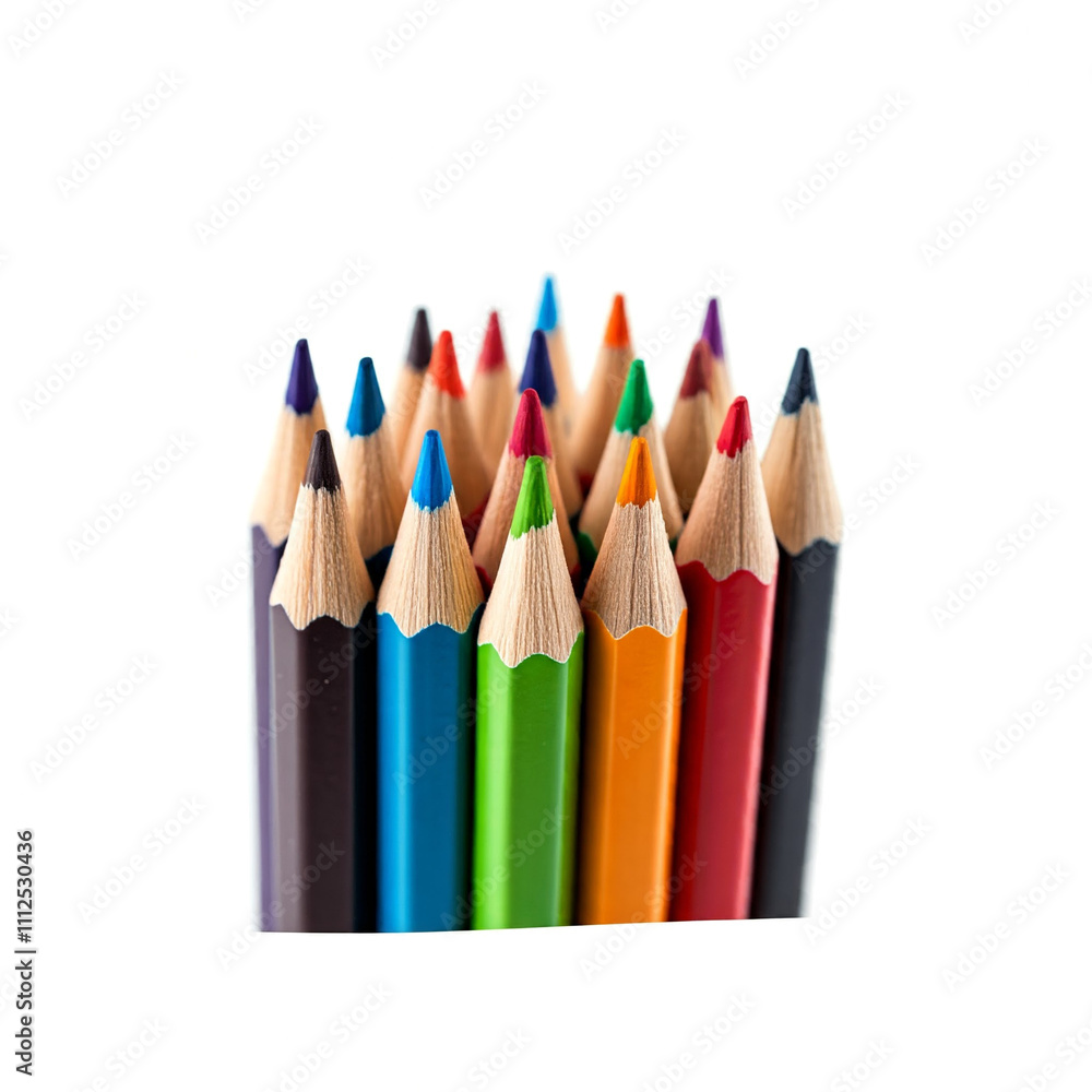 color pencils isolated on white color pencils isolated on white