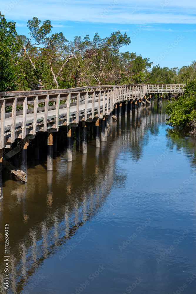 Boardwalk in Robinson Preserve in Bradenton , Florida. Boardwalk in Robinson Preserve in Bradenton , Florida.