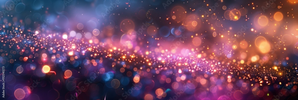 Fototapeta premium Abstract background with colorful bokeh lights, creating an enchanting and magical atmosphere in the style of colorful lights