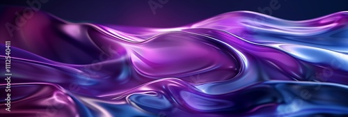 abstract background with purple and blue color, dark abstract wallpaper, shiny glossy design on curved surface