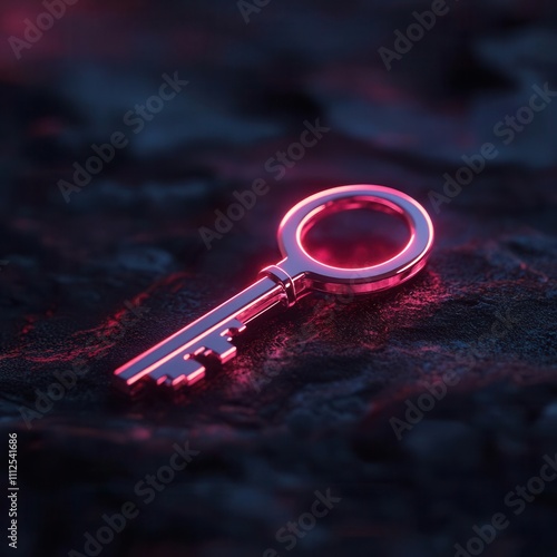 Glowing digital key unlocking a network of secure financial connections, symbolizing insurance solutions photo