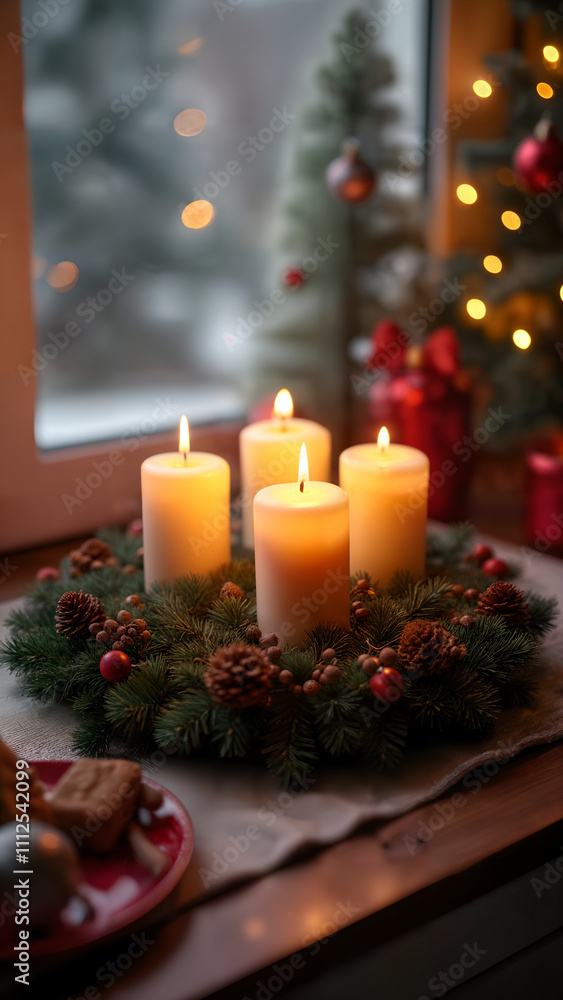 Festive Christmas Advent Wreath Festive Christmas Advent Wreath