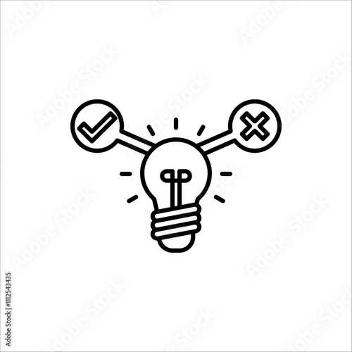 hypothesis icon. Vector illustration for web design, isolated on white background.