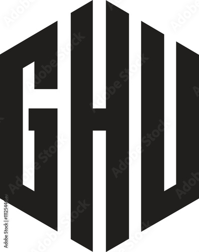 GHU luxury monogram logo design for you company and business  photo