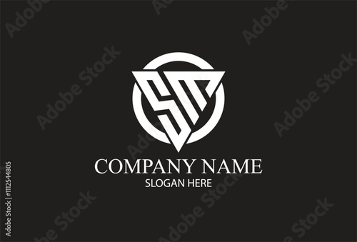 SM luxury monogram logo design for you company and business 