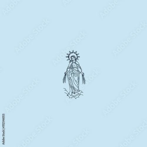 THESE HIGH QUALITY MOTHER MARIA VECTOR FOR USING VARIOUS TYPES OF DESIGN WORKS LIKE T-SHIRT, LOGO, TATTOO AND HOME WALL DESIGN