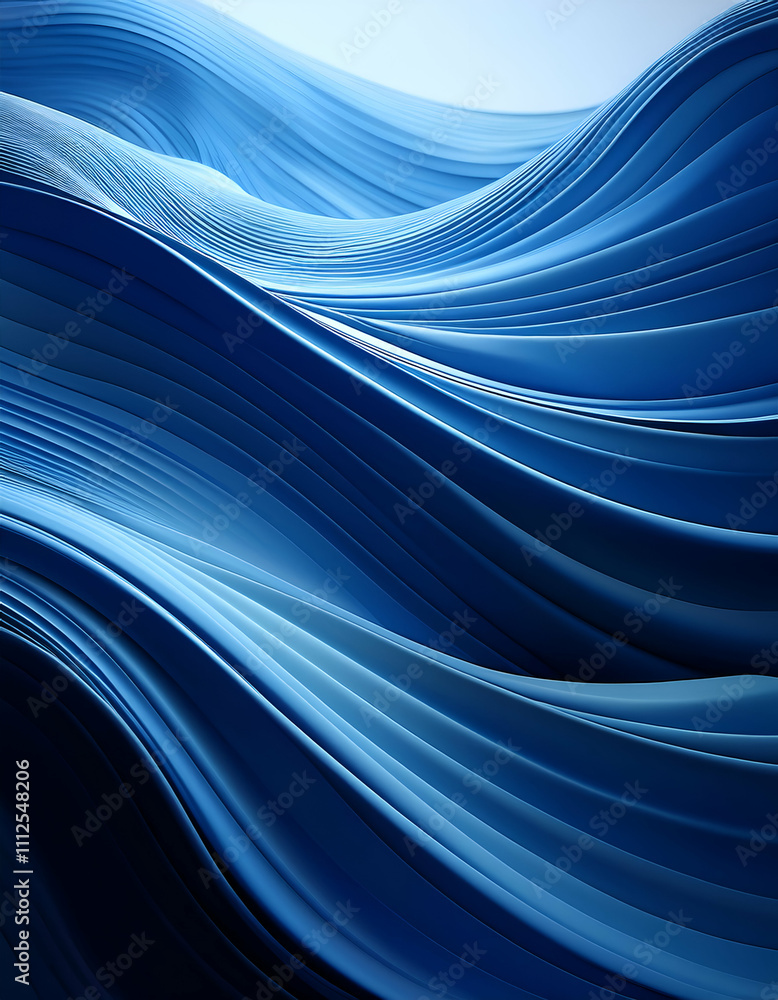A minimalist abstract wave pattern in shades of blue. background A minimalist abstract wave pattern in shades of blue. background