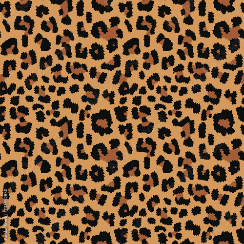 
seamless leopard print vector design, trendy stylish background with spots