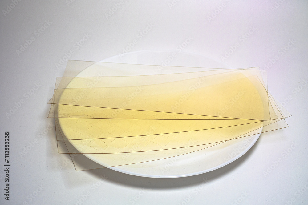 Gelatin sheets are made from gelatin that is dried in a flat sheet Gelatin sheets are made from gelatin that is dried in a flat sheet