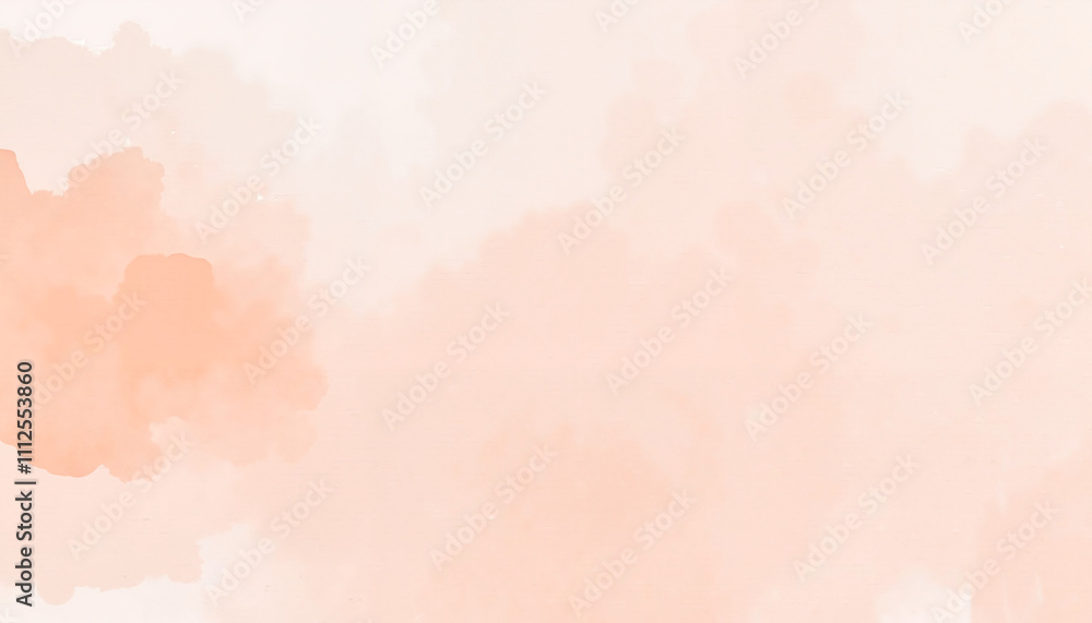 Fototapeta premium Soft watercolor abstract background in coral tones for artistic and serene designs