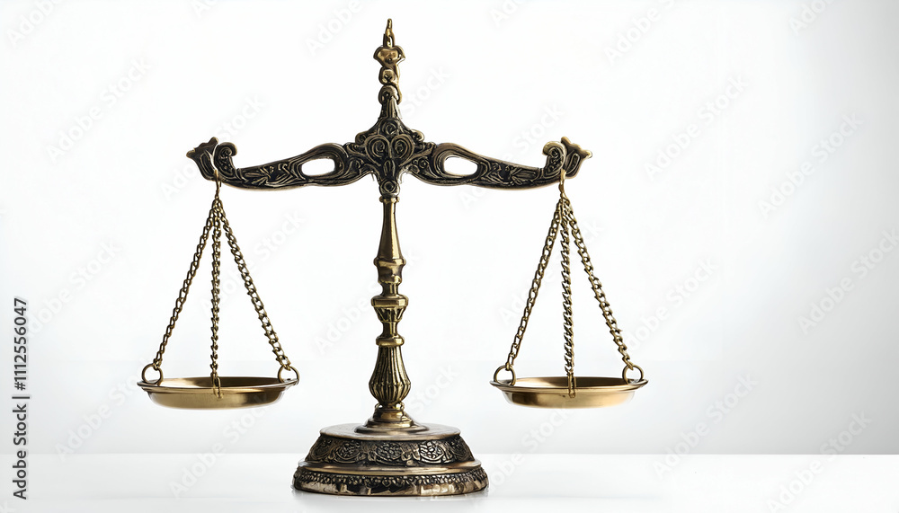 Fairness scales of justice on white background Fairness scales of justice on white background