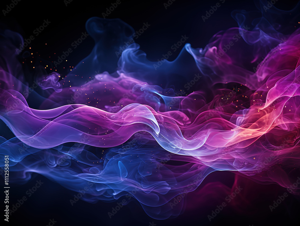 Fototapeta premium Colorful Abstract Smoke Waves