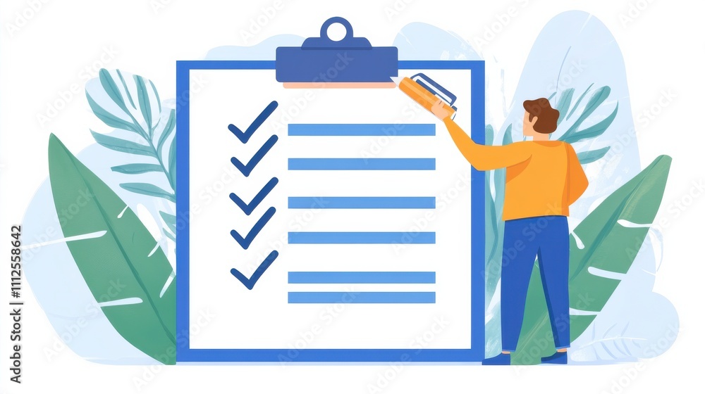 Ticked Off Checklist with Stylish Vector Design Ticked Off Checklist with Stylish Vector Design