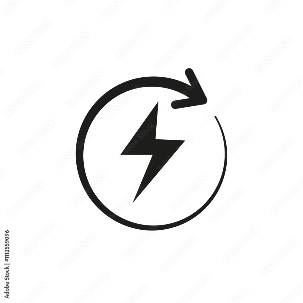 Alternative power icon Symbol mark in Outline style Alternative power icon Symbol mark in Outline style