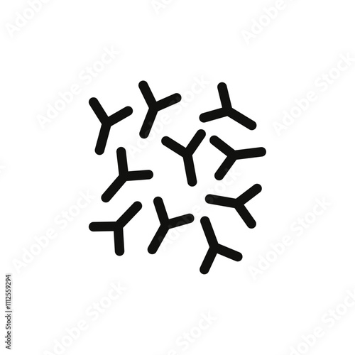 Bifidobacterium probiotics icon Symbol mark in Outline style