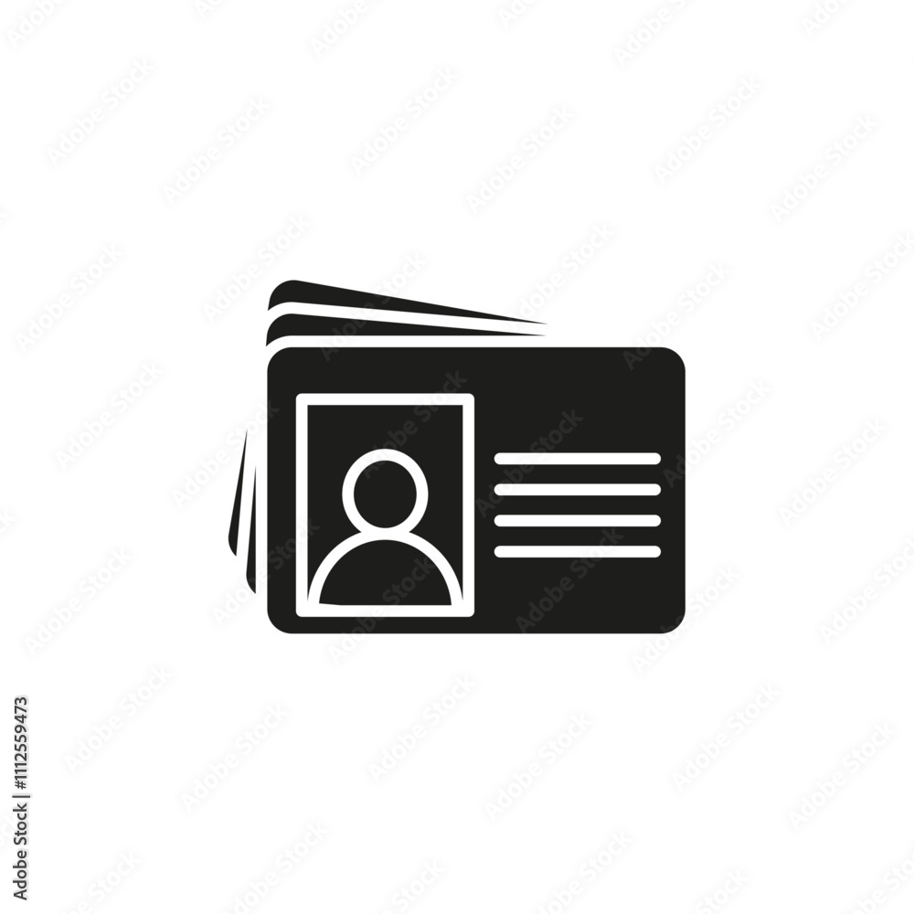 Business card icon Symbol mark in Outline style Business card icon Symbol mark in Outline style