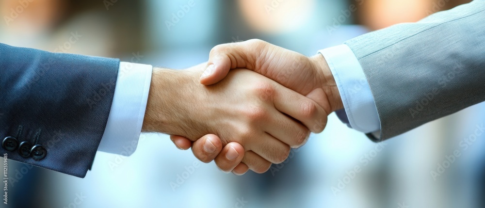 Business Professionals Sealing a Deal in Corporate Environment Business Professionals Sealing a Deal in Corporate Environment