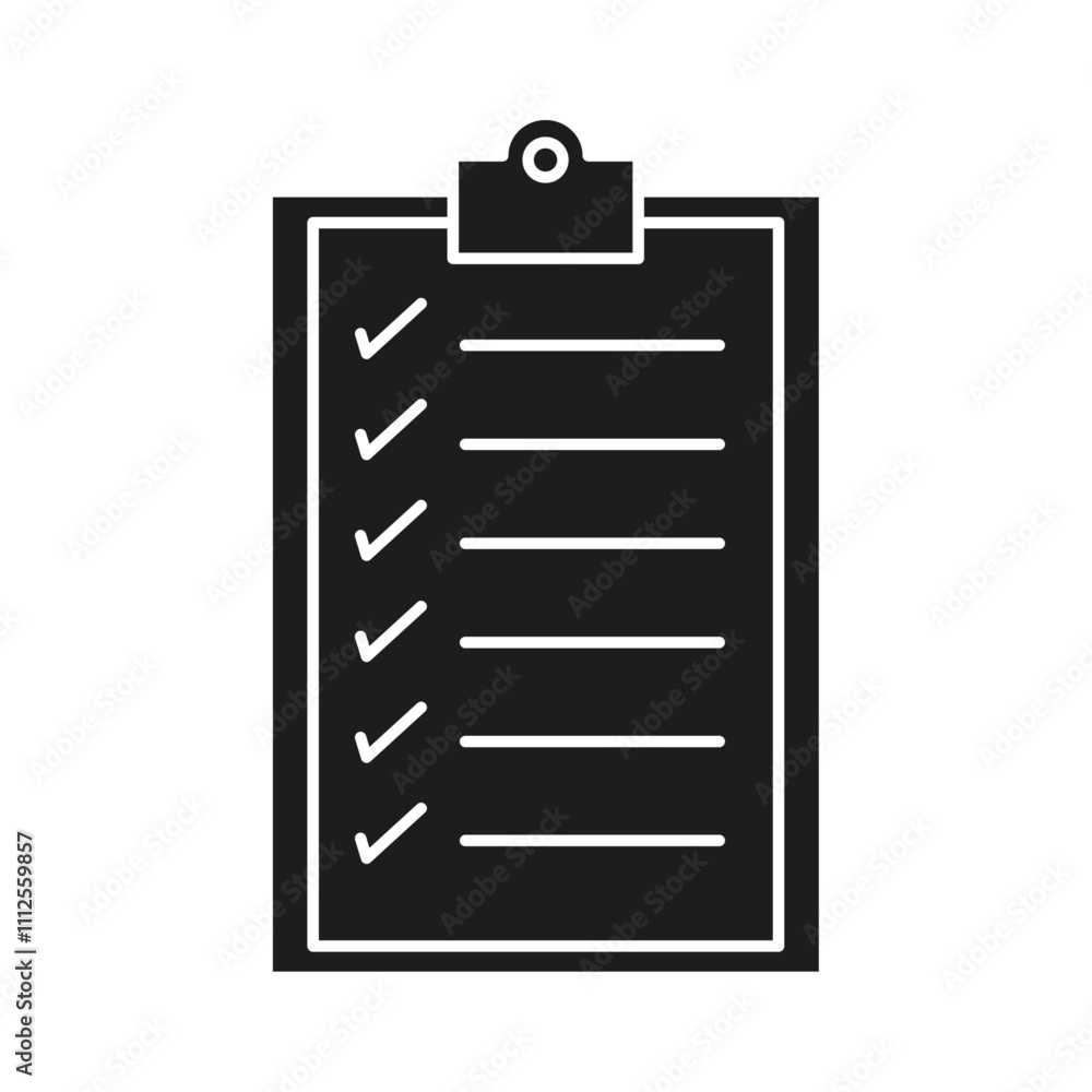 Clipboard icon Symbol mark in Outline style Clipboard icon Symbol mark in Outline style