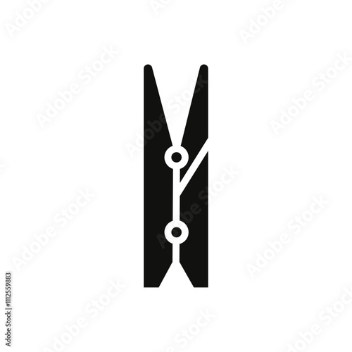Clothespin icon Symbol mark in Outline style