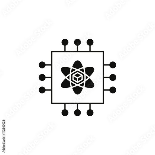 Computation icon Symbol mark in Outline style