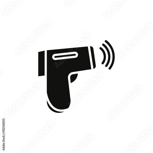 Contactless infrared thermometer icon Symbol mark in Outline style