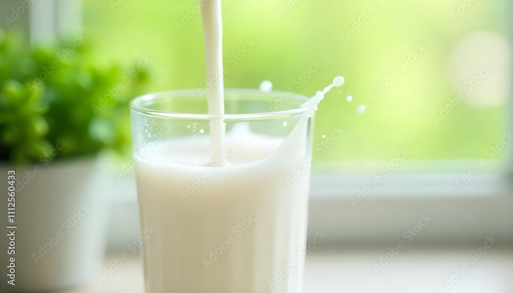 glass being filled with milk splash glass being filled with milk splash